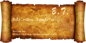Bárdos Tamás névjegykártya